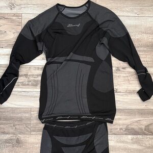 Men’s Seamless Black & Gray Thermal set